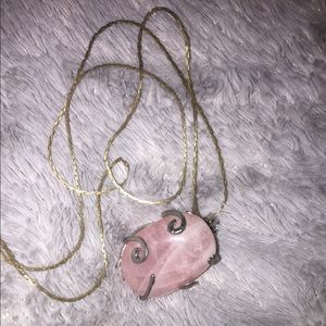 Pink Stone Long Necklace